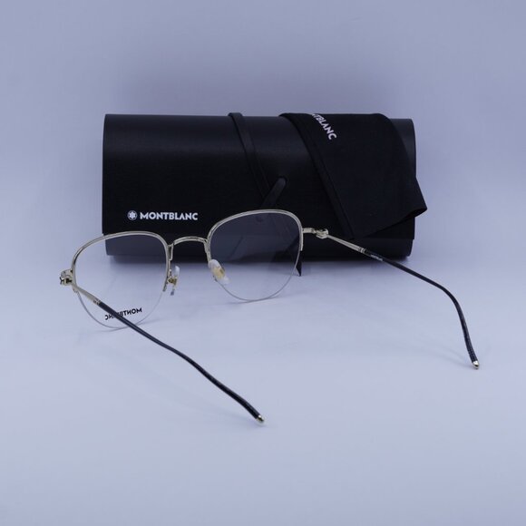 Montblanc MB0129O 004 Aviator Eyeglasses 52mm – Gold - Picture 7 of 12